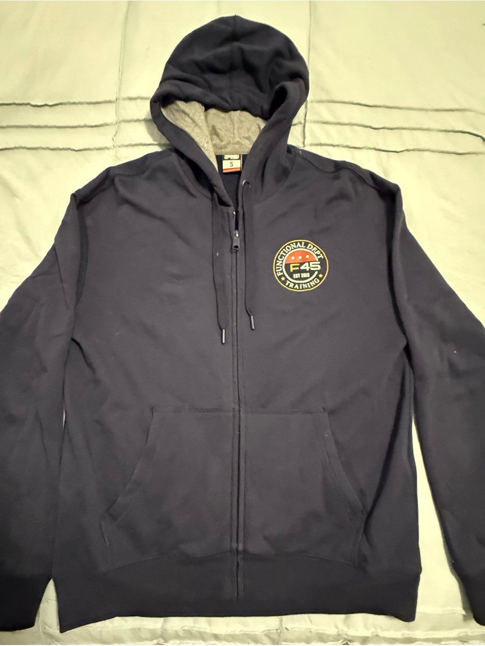 F45 Training Men's Navy Zip-Up Hoodie
